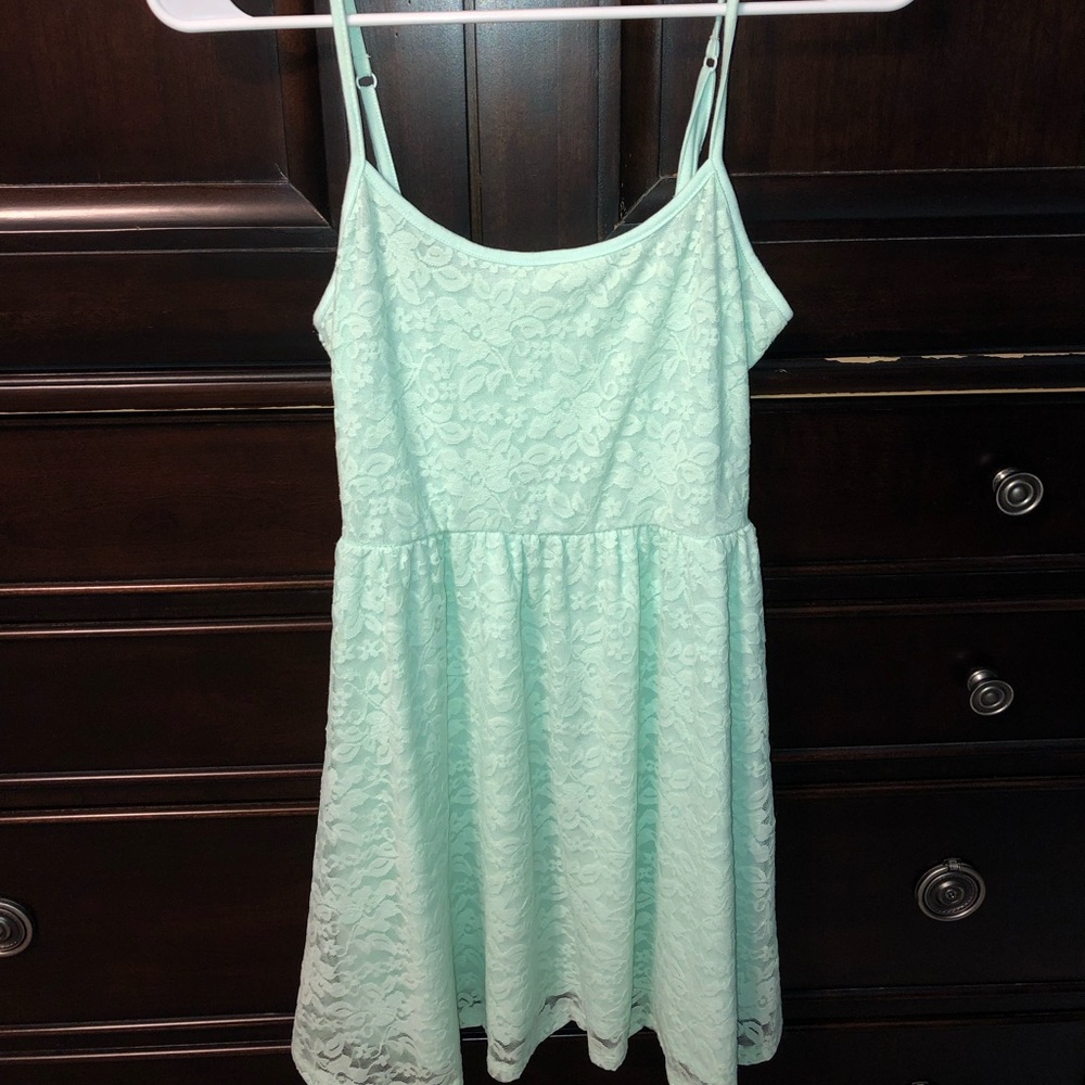 Mint green lace dress